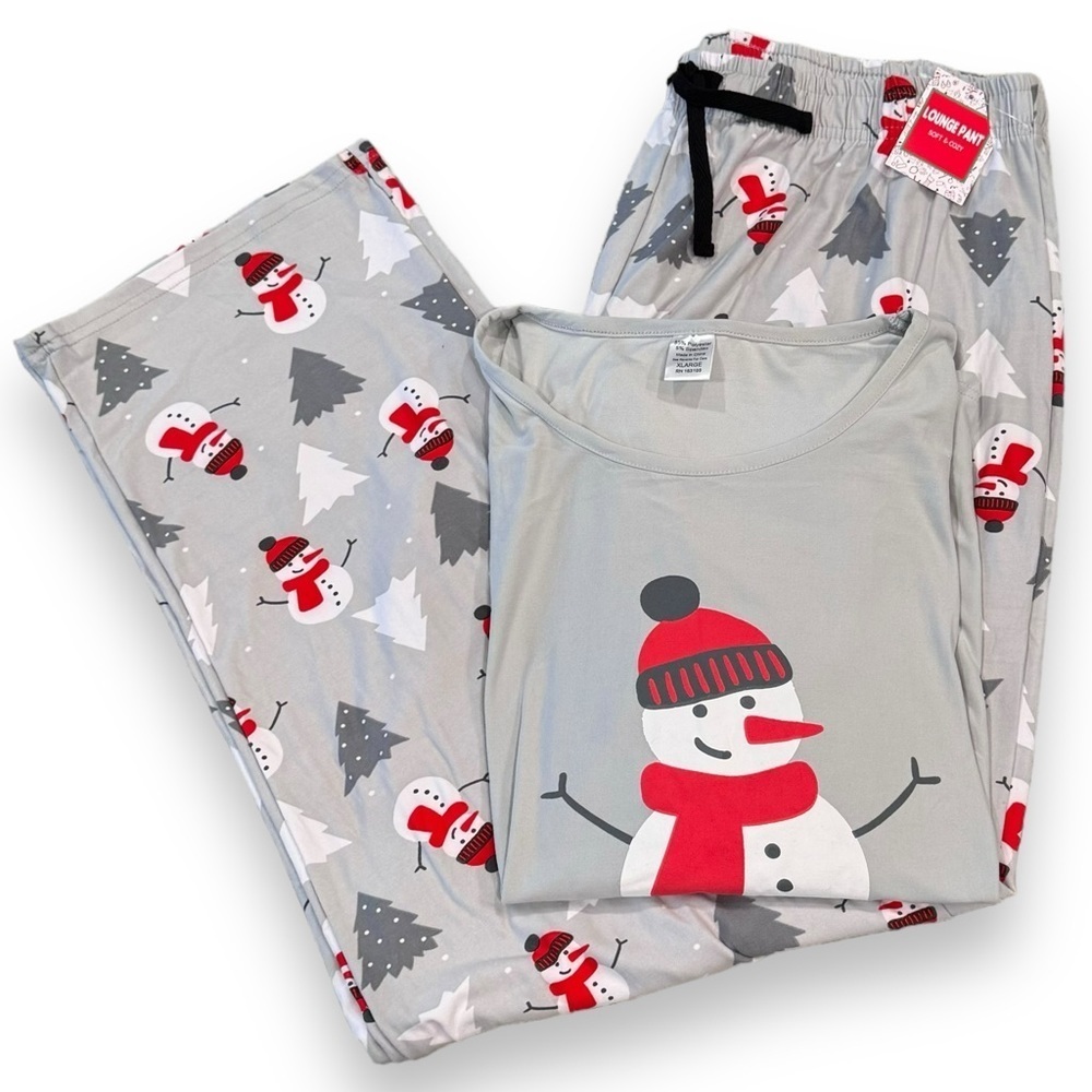 NWT Holiday Pajama Set Size XL (unisex) “Up To Snow Good”